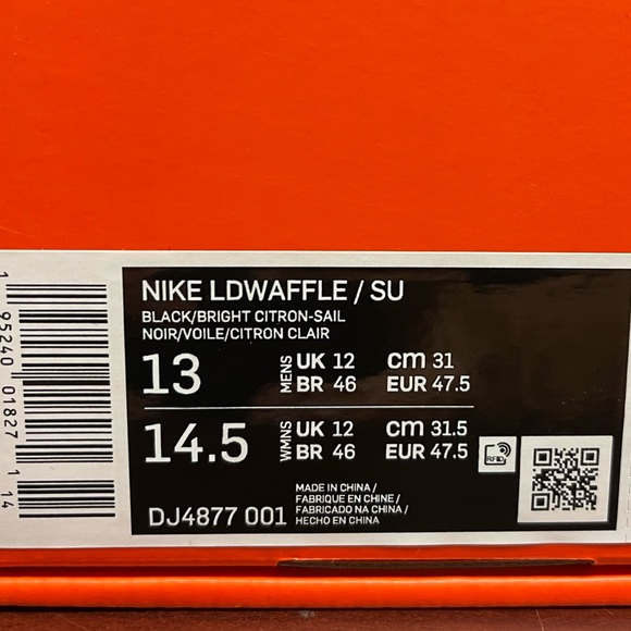 Nike LD Waffle Sacai Undercover “Black Bright Citron” NEW Men’s Size 13 Sneakers - Picture 6 of 8